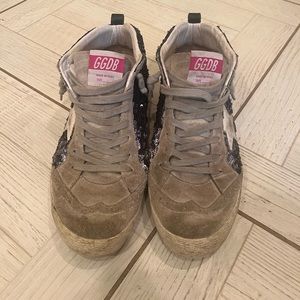 Golden Goose Deluxe Brand shoe, size 9 and sparkly blue